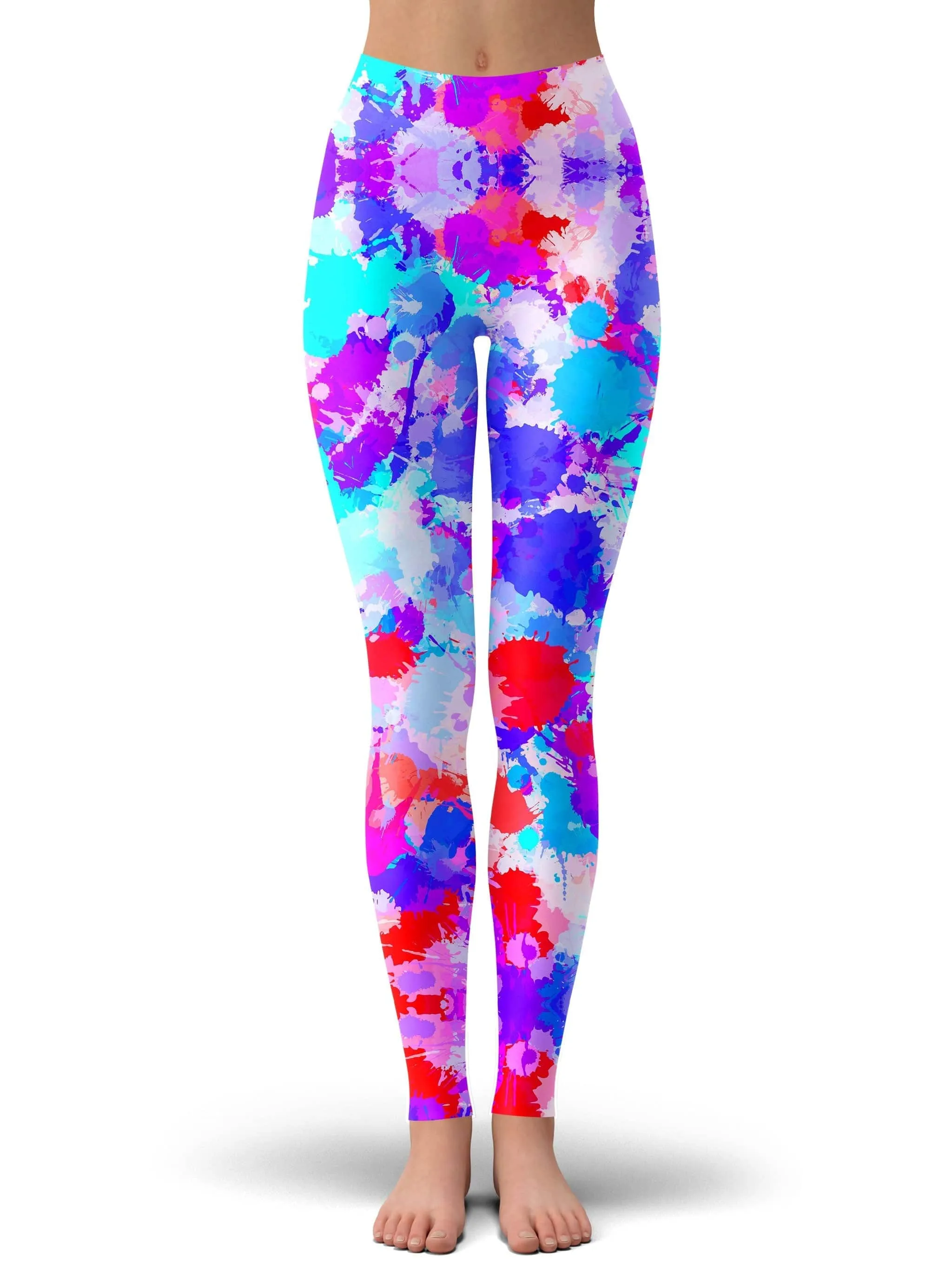 Cherry Frost Paint Splatter Leggings sold by iEDM