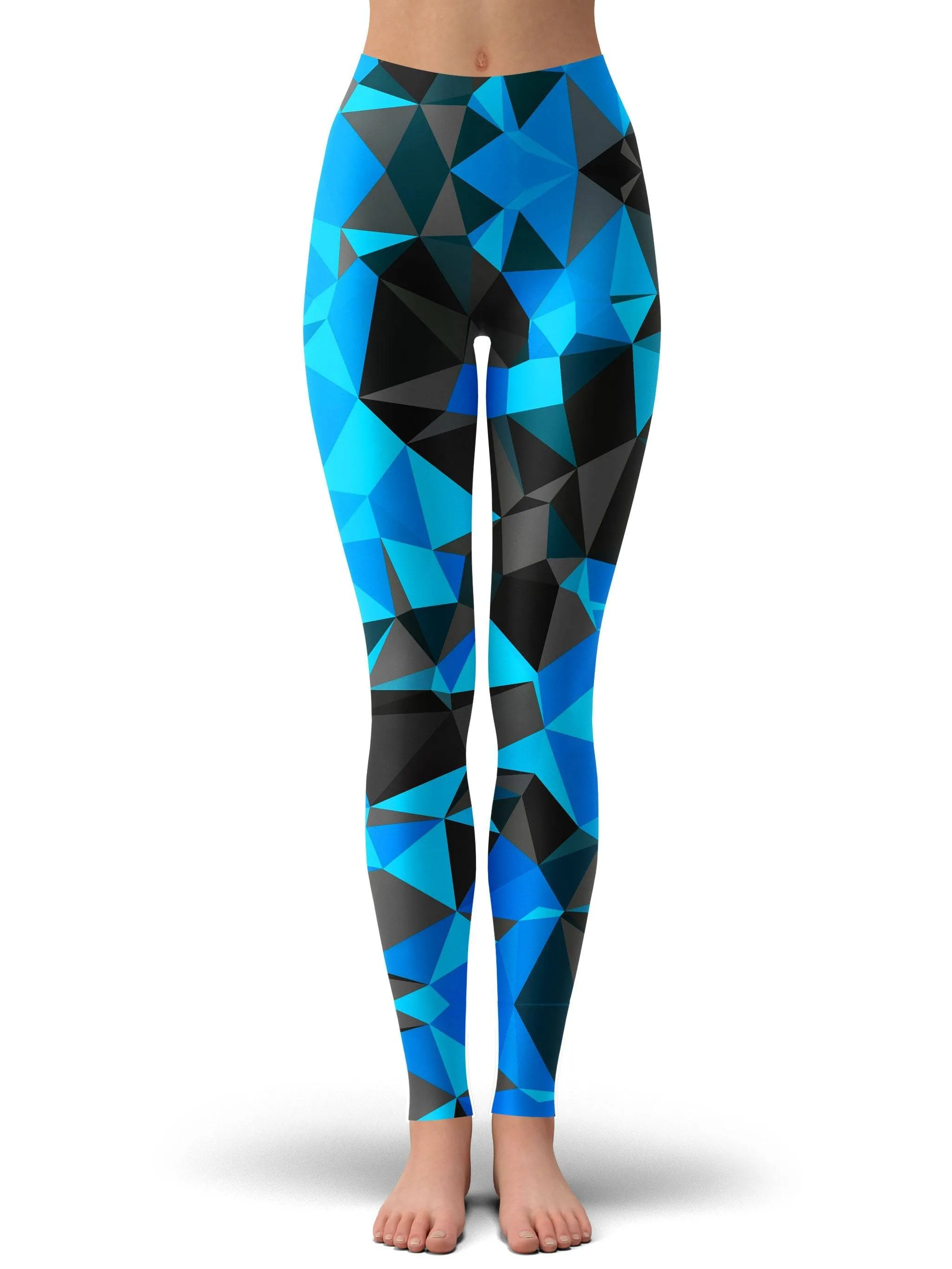 Blue and Black Geo Leggings sold by iEDM