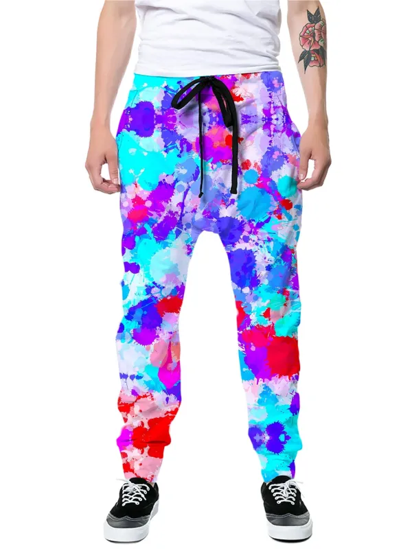 Cherry Frost Paint Splatter Joggers sold by iEDM
