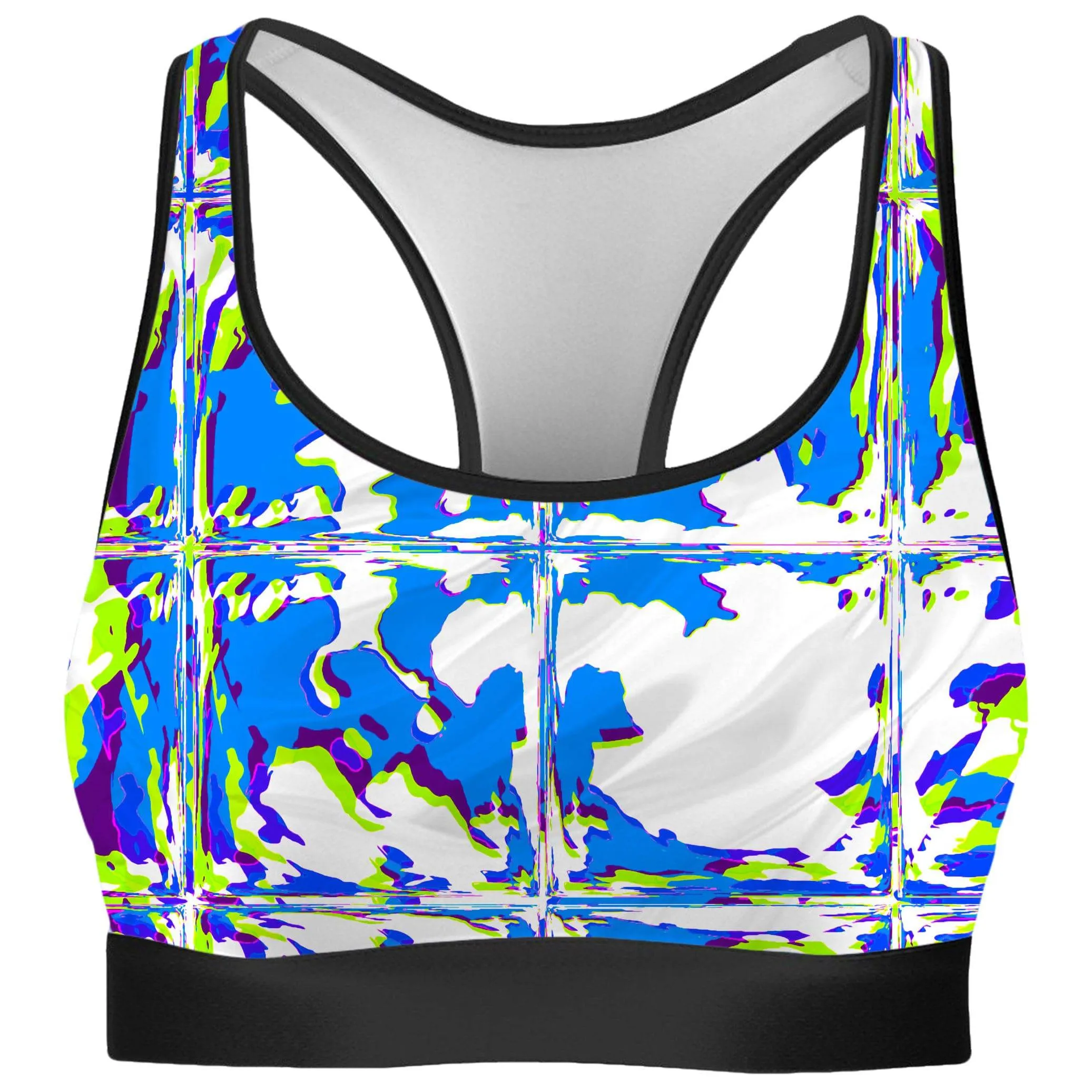 Blue Rave Glitch Rave Bra sold by iEDM