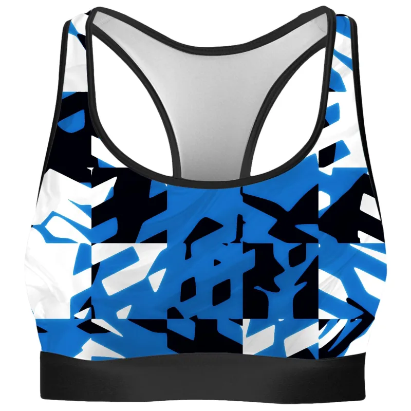 Blue Digital Rave Bra sold by iEDM