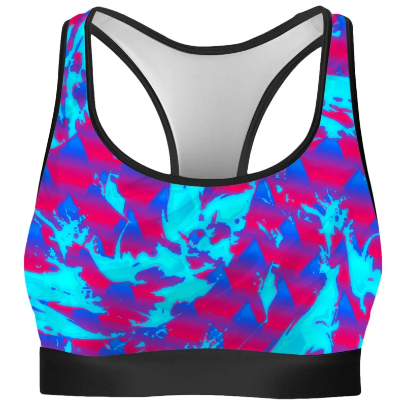 Berry Blast Hypno Splatter Rave Bra sold by iEDM