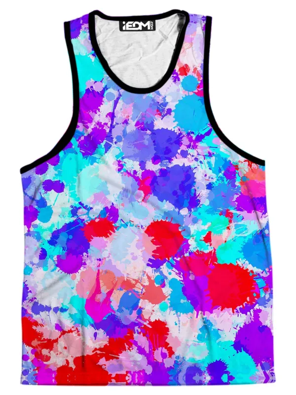 Cherry Frost Paint Splatter Men's Tank sold by iEDM