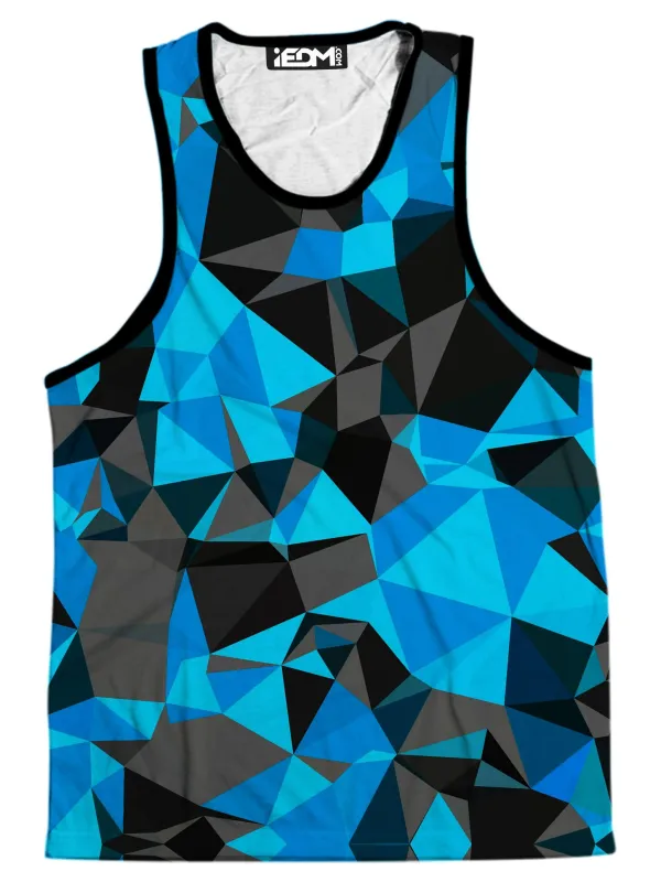 Blue and Black Geo Men's Tank sold by iEDM