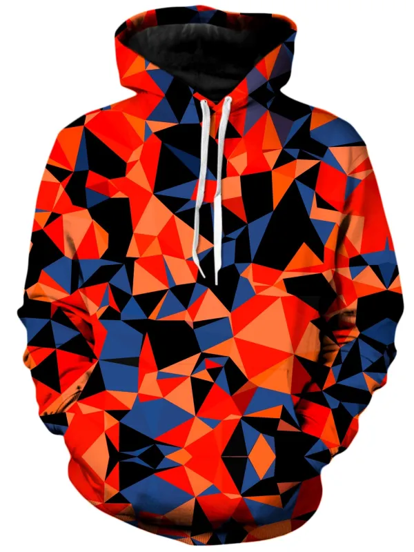 Orange and Black Geo Unisex Hoodie sold by iEDM