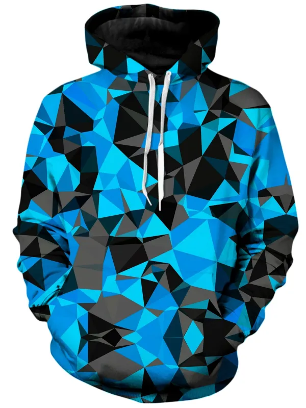Blue and Black Geo Unisex Hoodie sold by iEDM