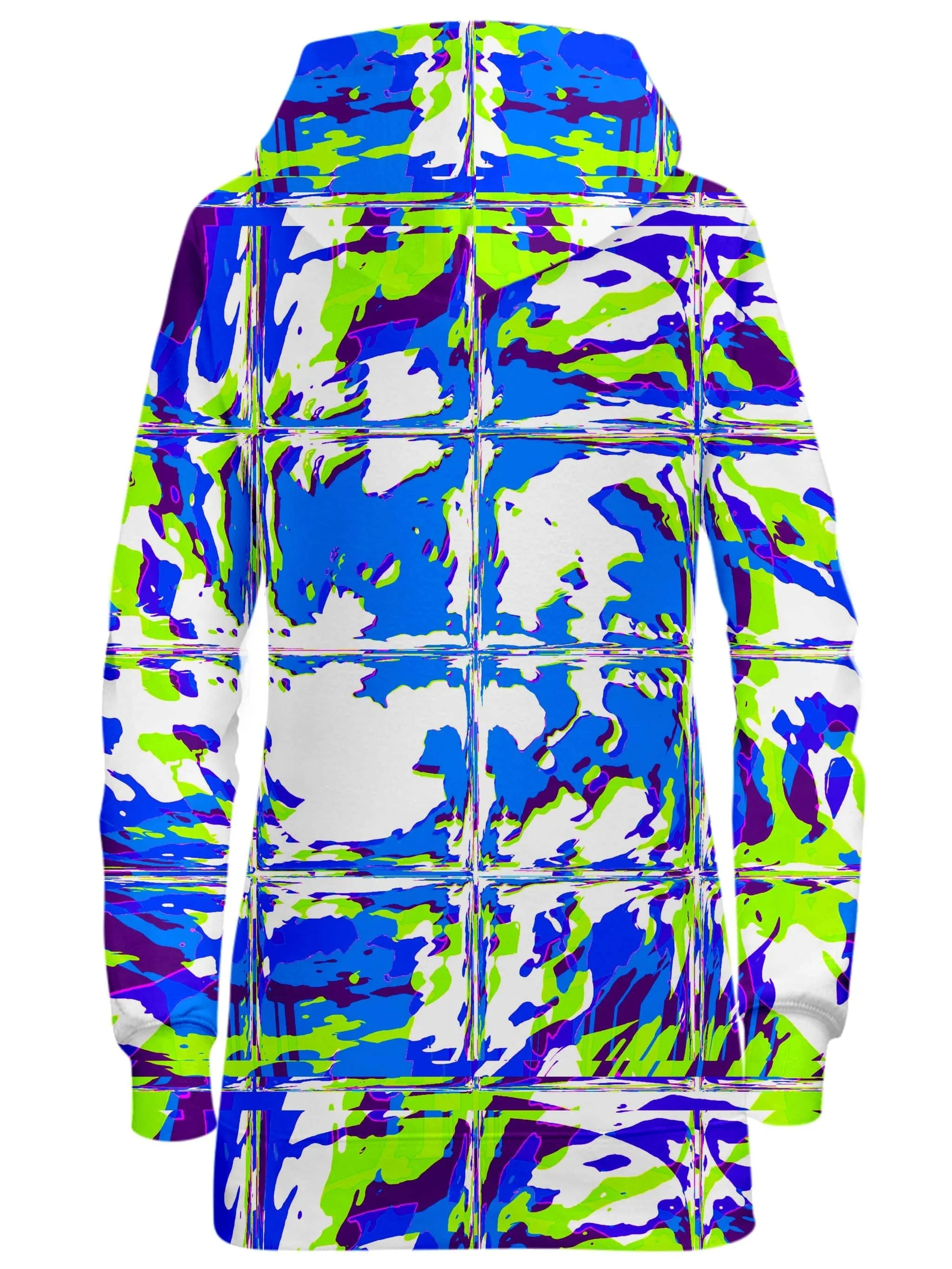 Blue Rave Glitch Hoodie Dress sold by iEDM product image thumbnail 2