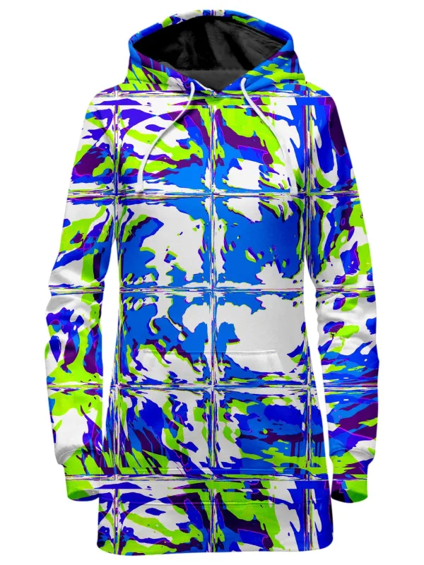 Blue Rave Glitch Hoodie Dress sold by iEDM