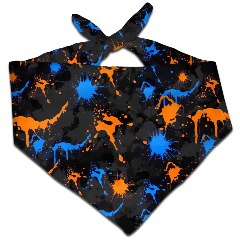 Blue and Orange Waves Bandana sold by iEDM