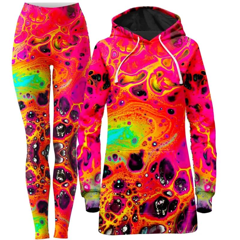 Lava Trip Hoodie Dress and Leggings Combo sold by iEDM