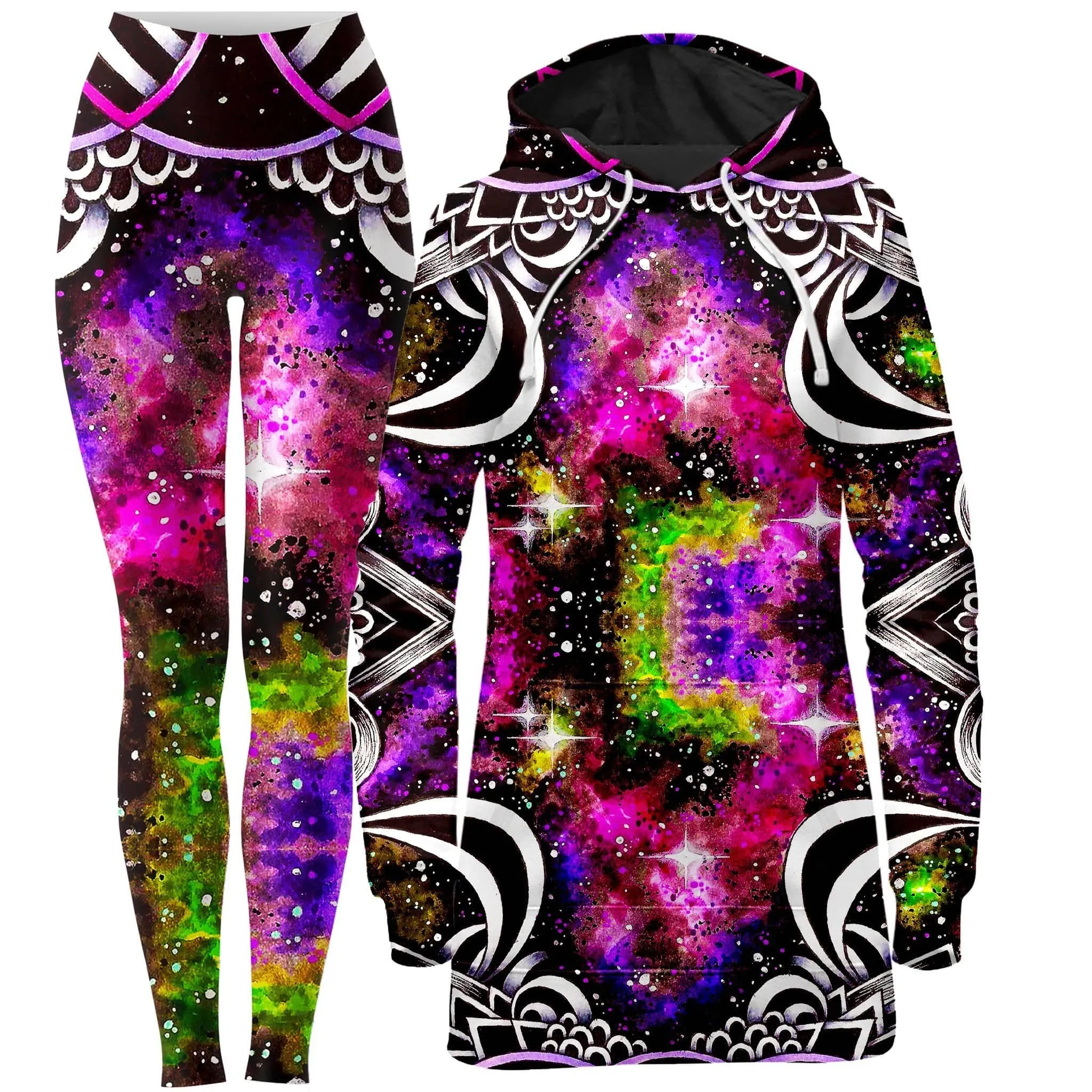 Oracle of Life 2.0 Hoodie Dress and Leggings Combo sold by iEDM