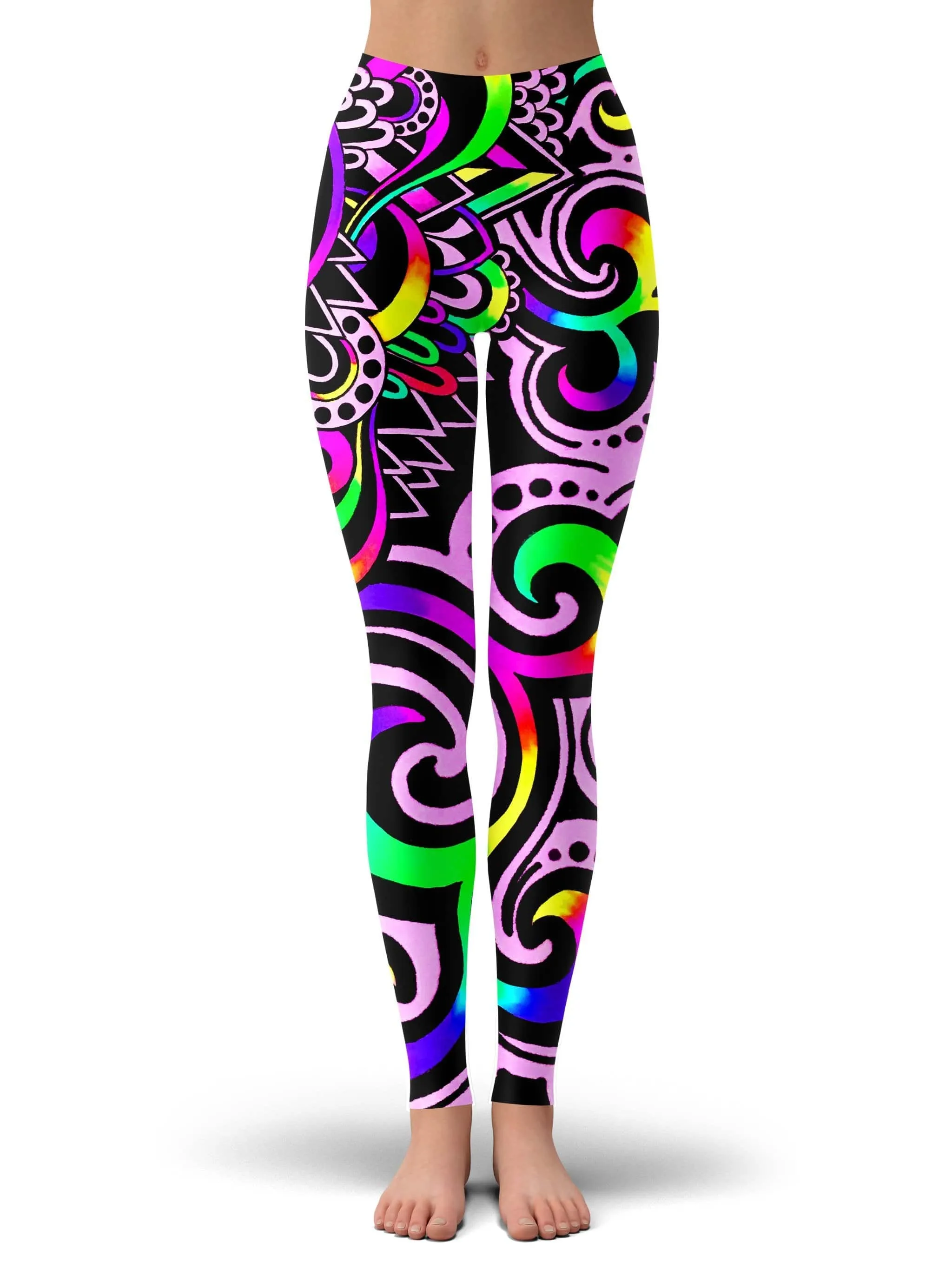 White Doodle Magic Crop Top and Leggings Combo sold by iEDM product image thumbnail 2