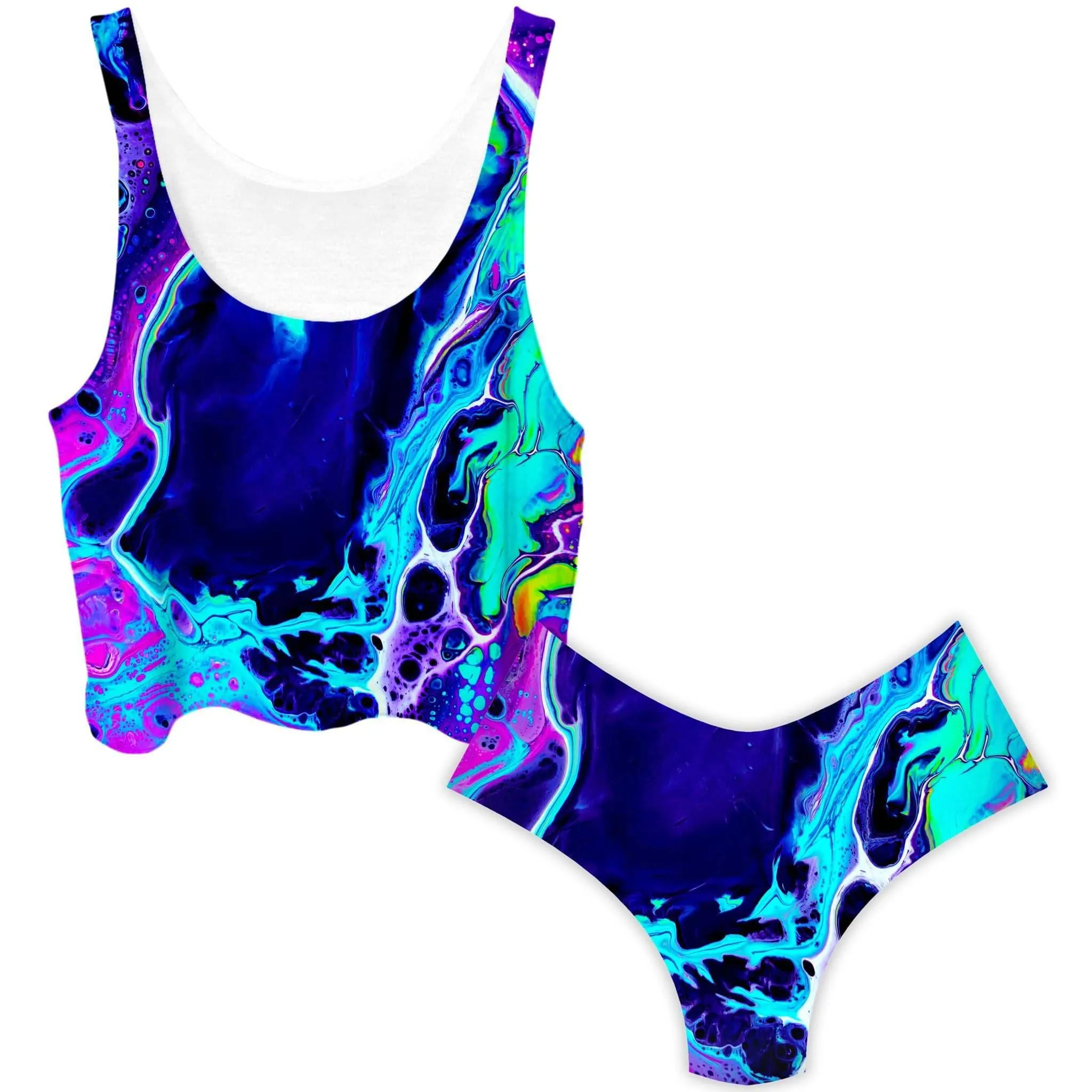 Aqua Daze Crop Top and Booty Shorts Combo sold by iEDM