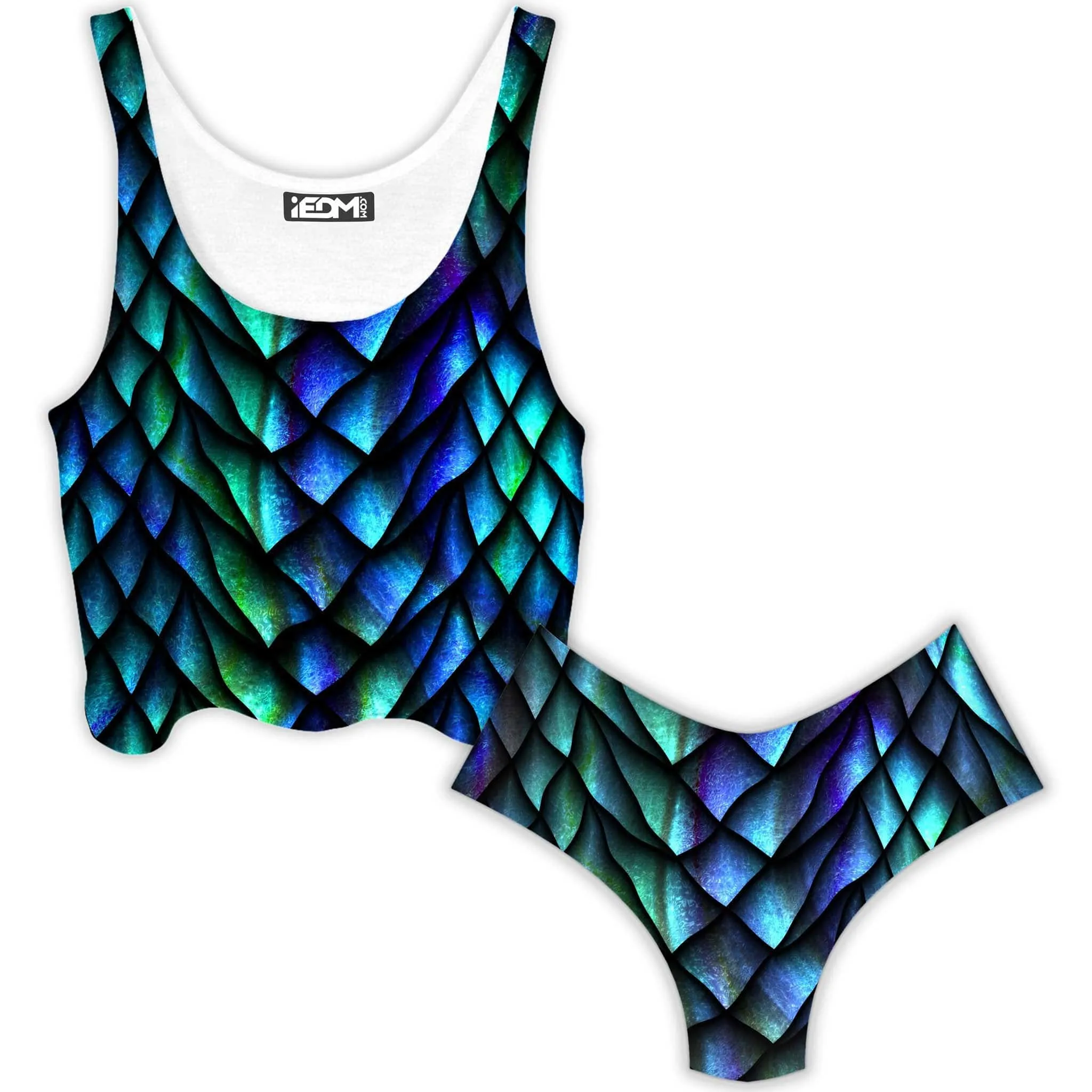 Dosed Dragon Scale Crop Top and Booty Shorts Combo sold by iEDM