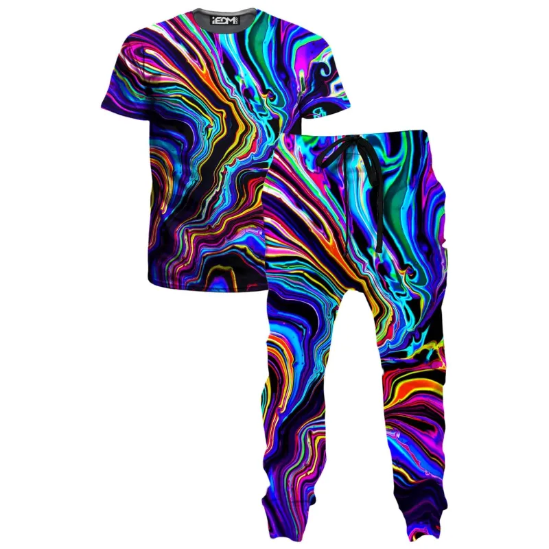Neon Rift T-Shirt and Joggers Combo made by iEDM