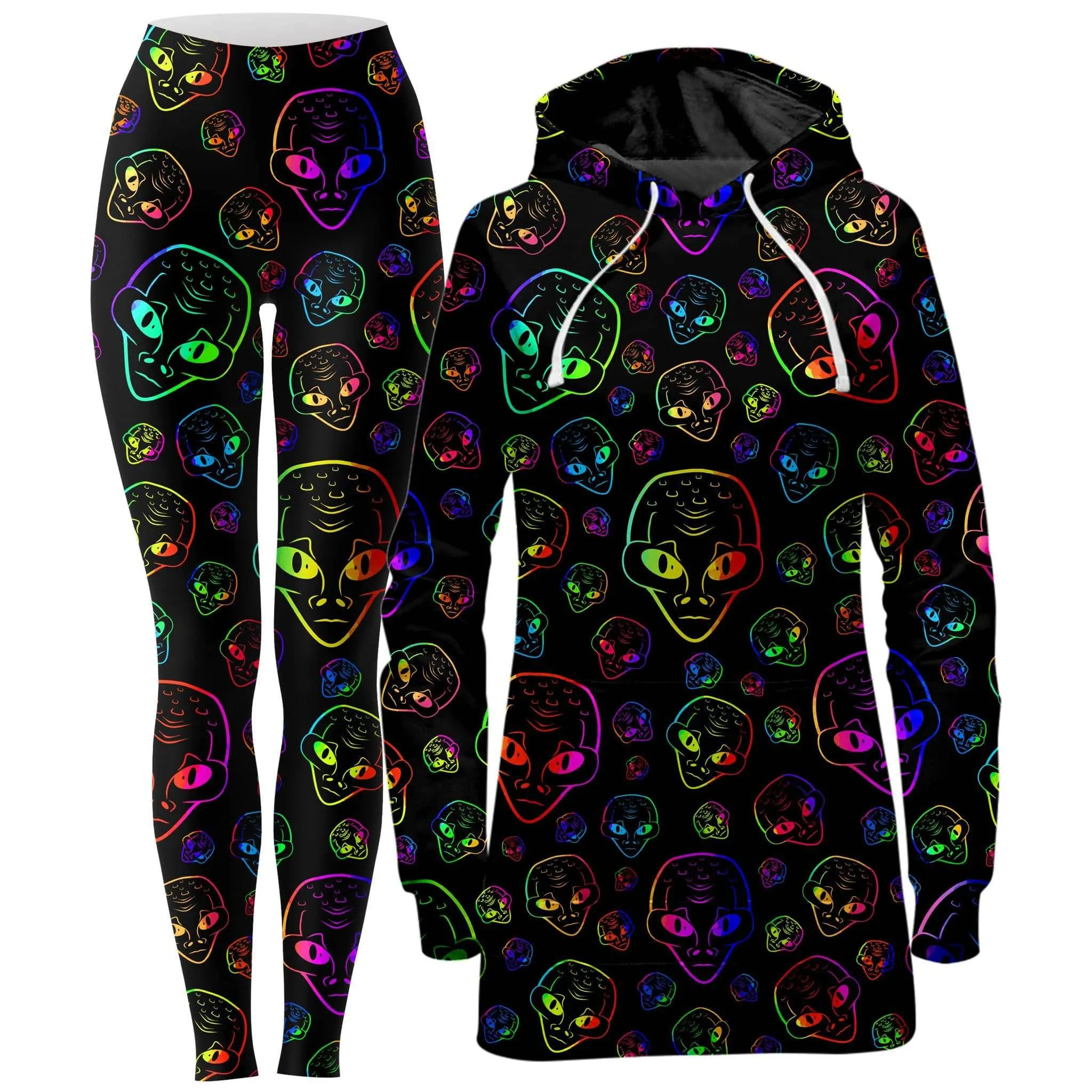 Alien Invasion Hoodie Dress and Leggings Combo sold by iEDM
