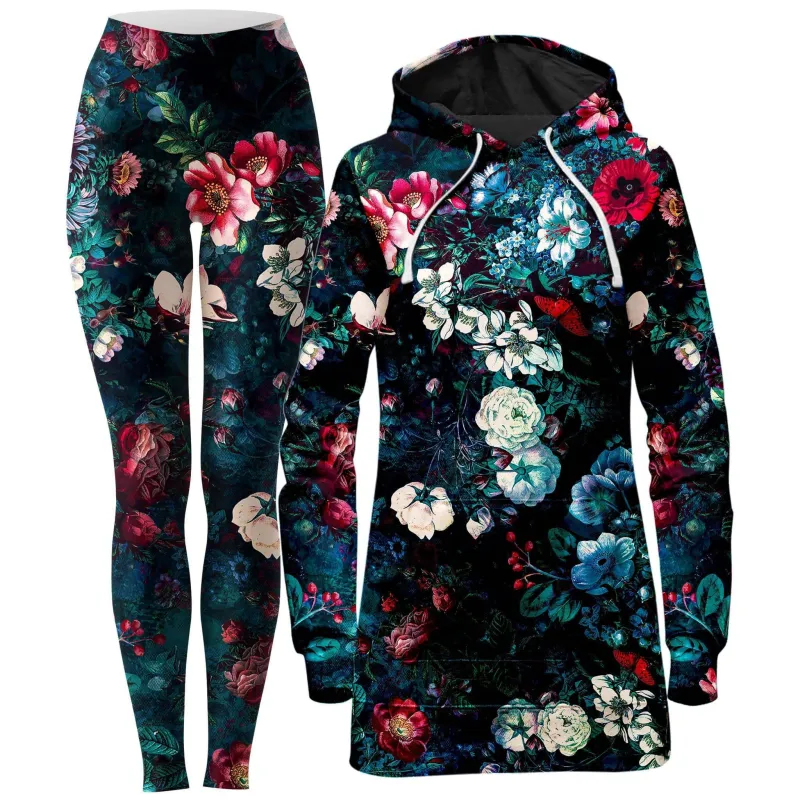 Neon Land Hoodie Dress and Leggings Combo made by iEDM