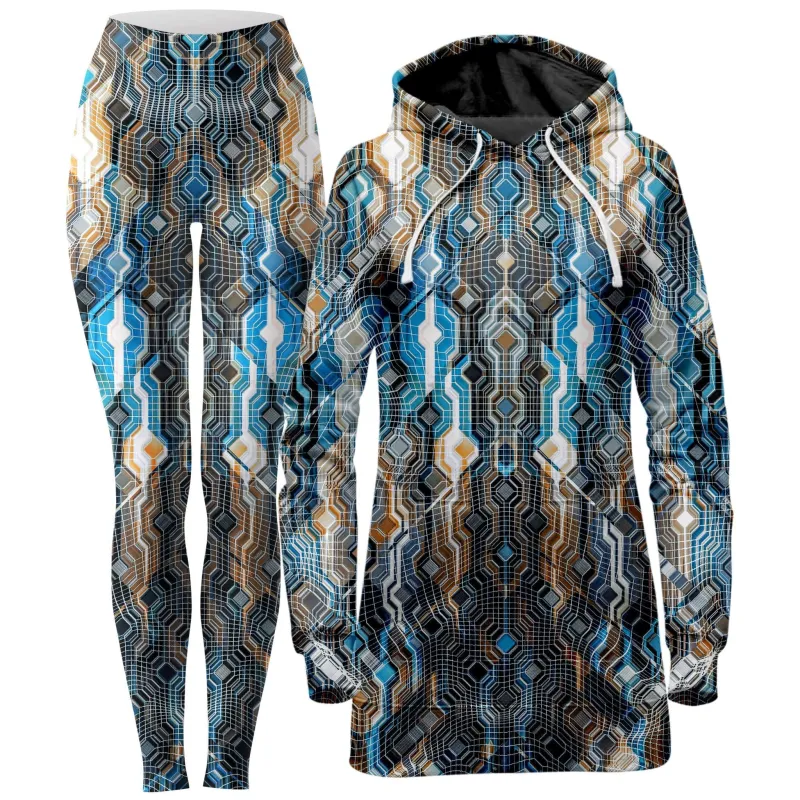 Fractional Data Hoodie Dress and Leggings Combo sold by iEDM