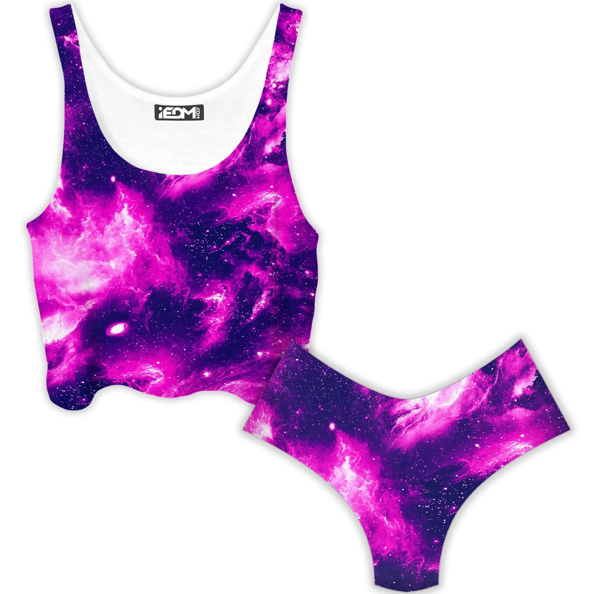 Lush Space Crop Top and Booty Shorts Combo sold by iEDM
