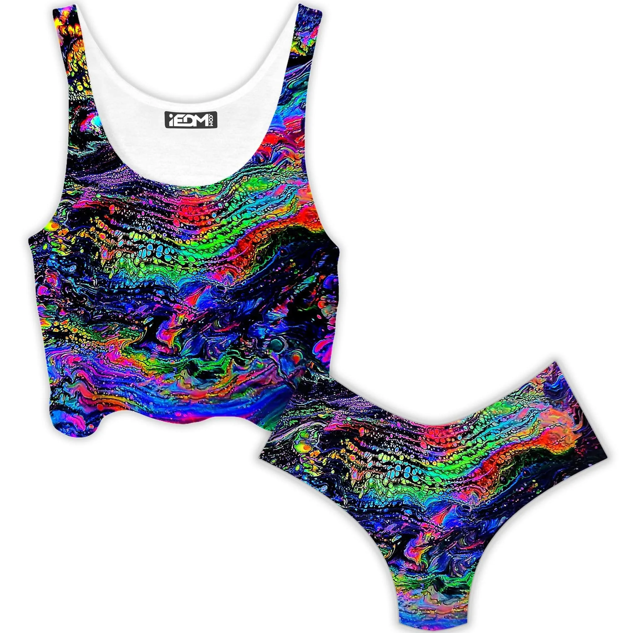 Galactic Drip Crop Top and Booty Shorts Combo sold by iEDM