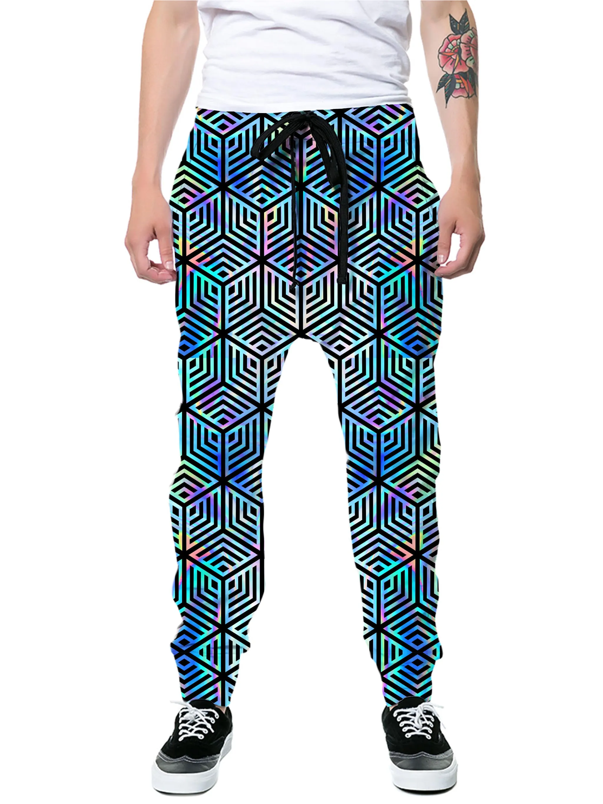 Holographic Hexagon Hoodie and Joggers Combo sold by iEDM product image thumbnail 3