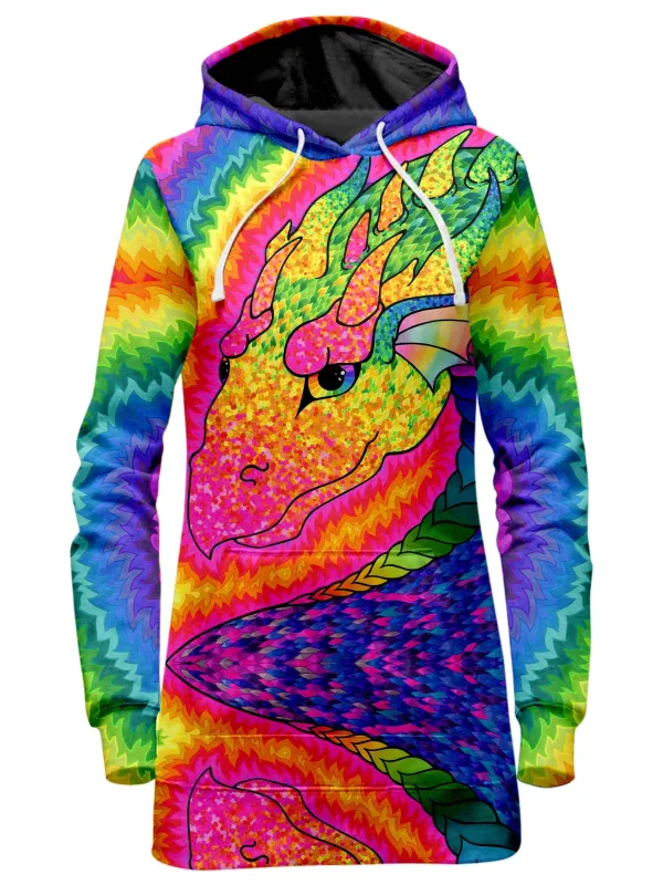 Rainbow Dragon Hoodie Dress sold by iEDM