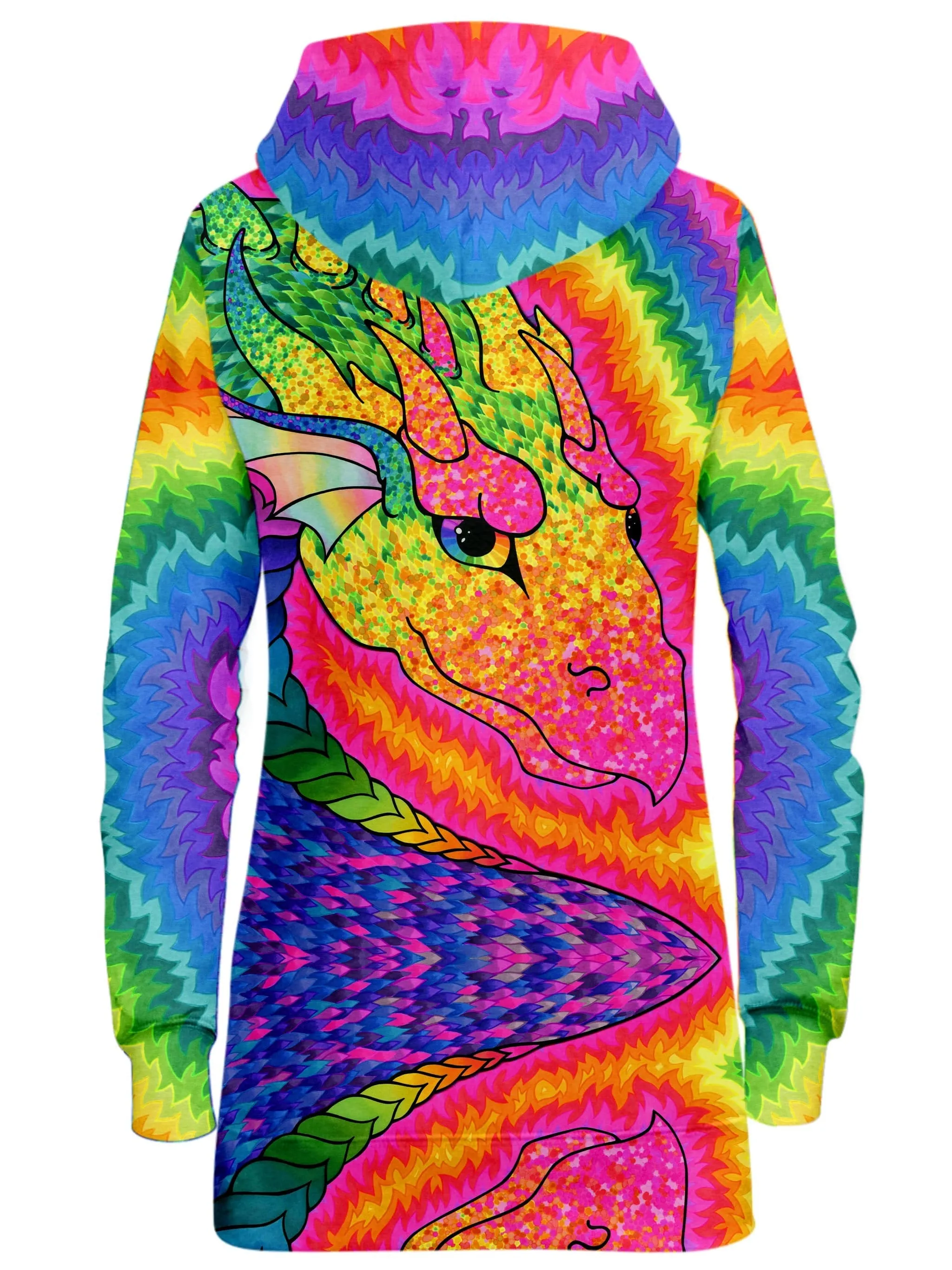 Rainbow Dragon Hoodie Dress sold by iEDM product image thumbnail 2