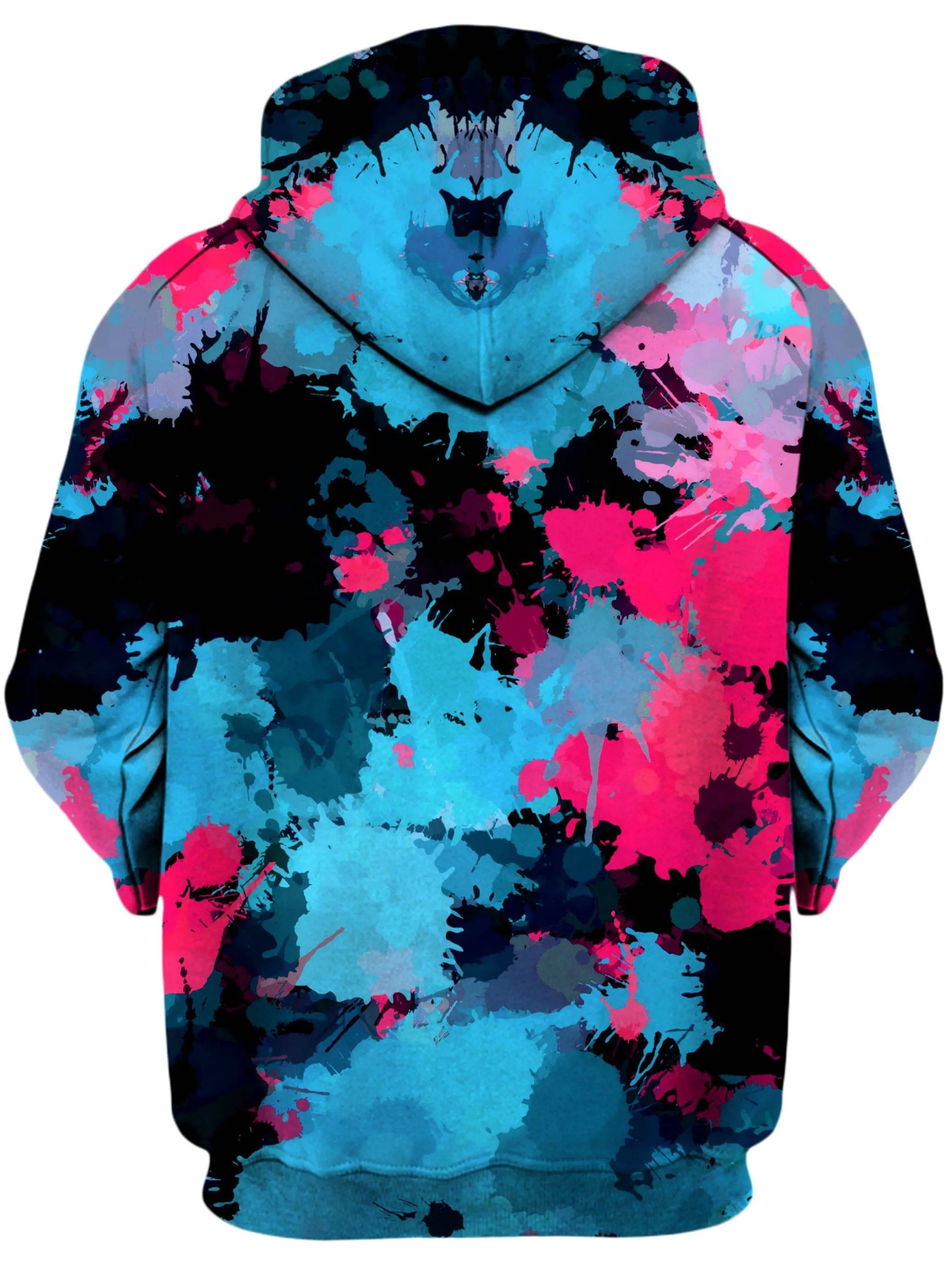 Pink and Blue Paint Splatter Unisex Hoodie sold by iEDM product image thumbnail 2