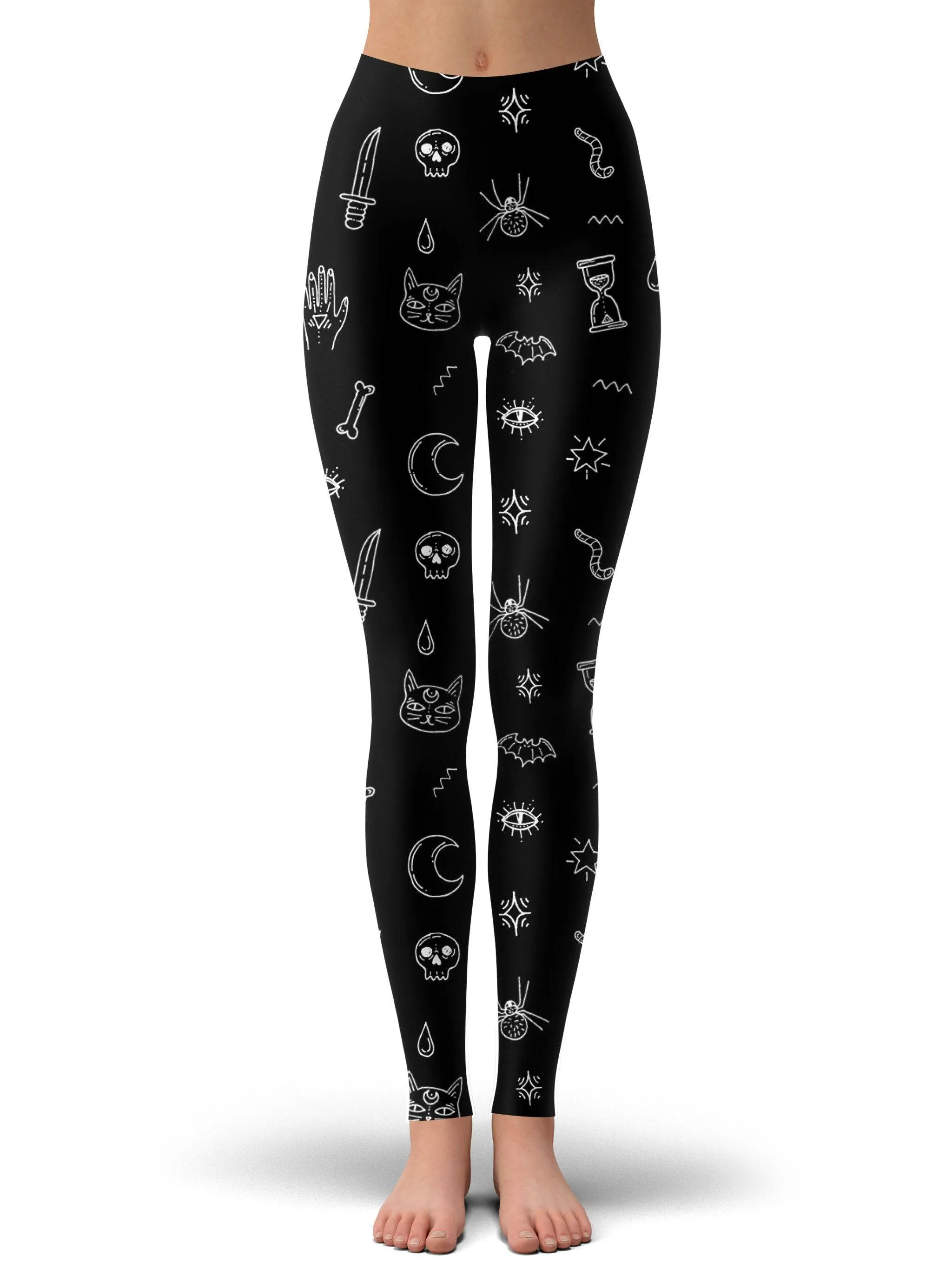 Black Pattern Crop Top and Leggings Combo sold by iEDM product image thumbnail 3