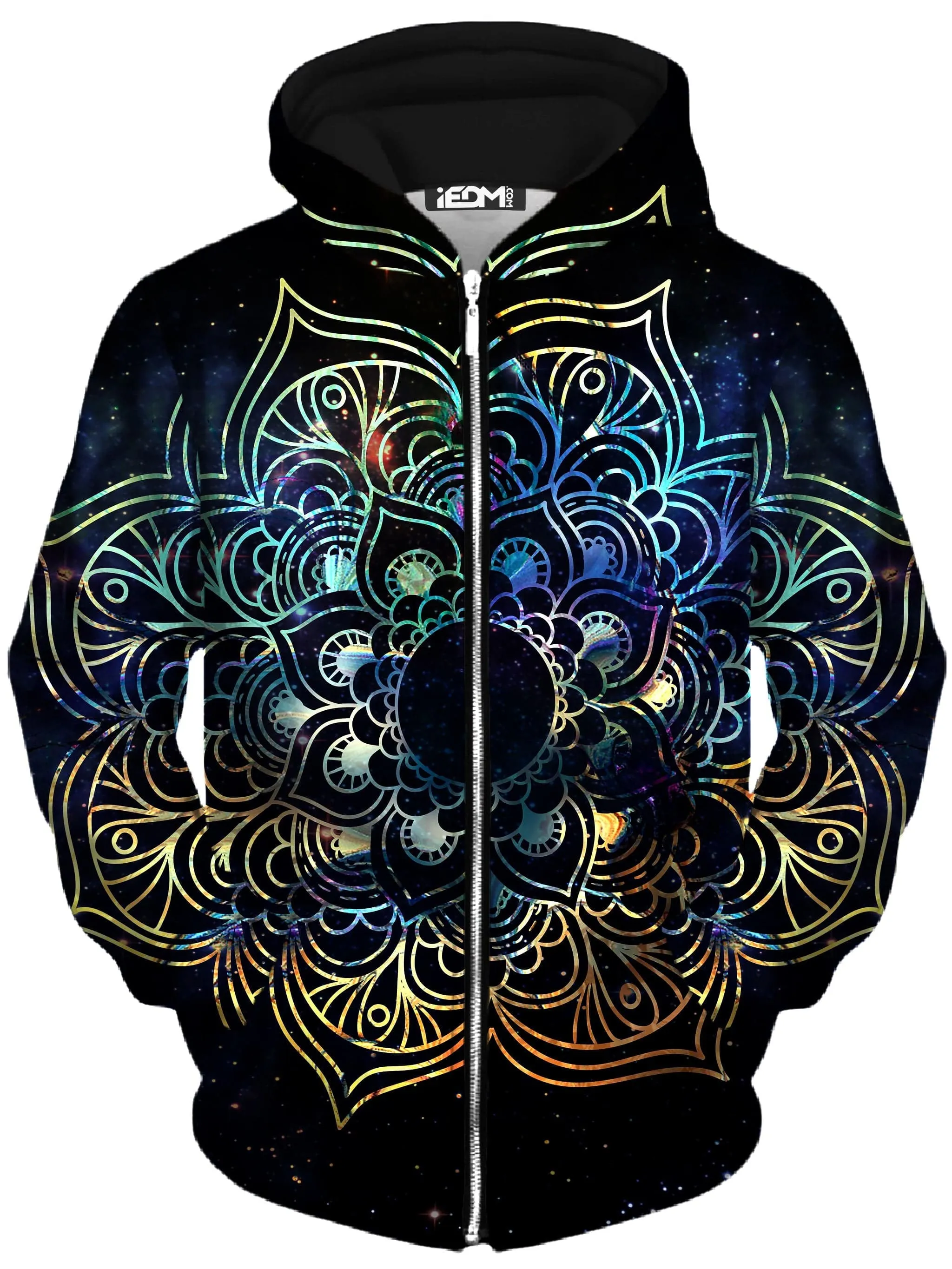 Galaxy Mandala Unisex Zip-Up Hoodie sold by iEDM