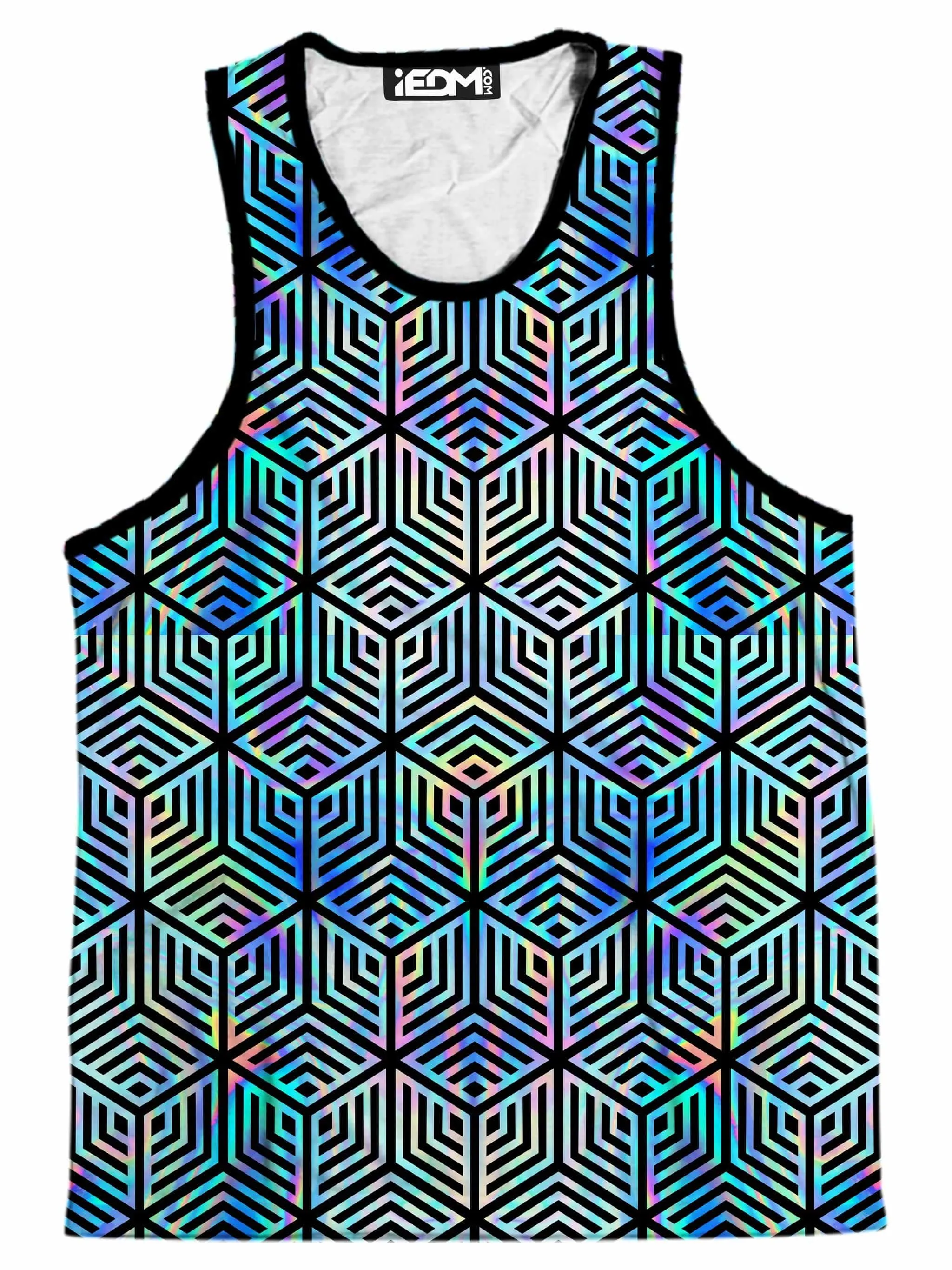 Holographic Hexagon Men's Tank sold by iEDM