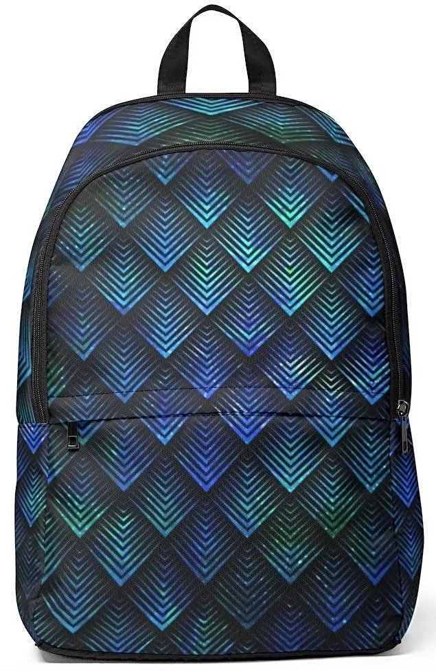 Galactic Dragon Scale Teal Backpack sold by iEDM