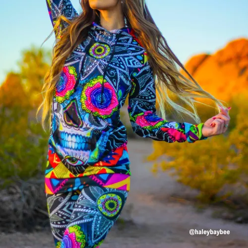 Suger Skull Hoodie Dress and Leggings Combo sold by iEDM product image thumbnail 3