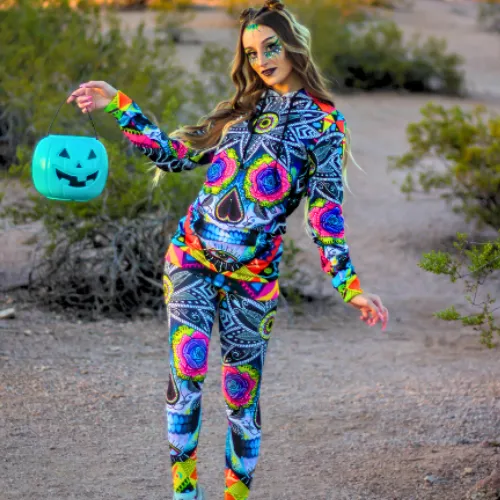 Suger Skull Hoodie Dress and Leggings Combo sold by iEDM product image thumbnail 2