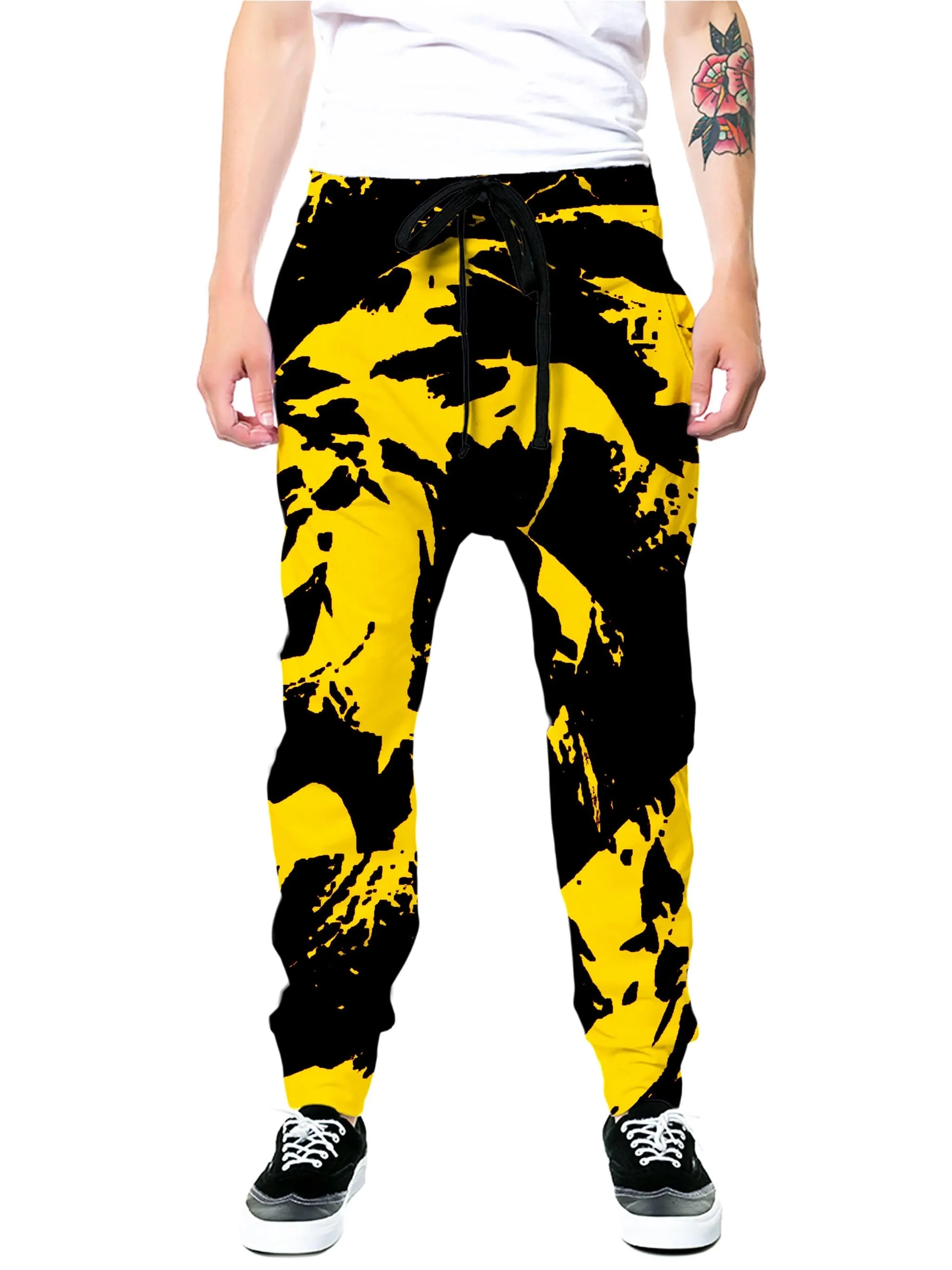 Black and Yellow Paint Splatter Hoodie and Joggers Combo sold by iEDM product image thumbnail 3