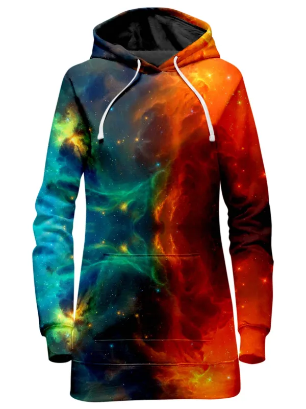 Fire and Ice Galaxy Hoodie Dress sold by iEDM