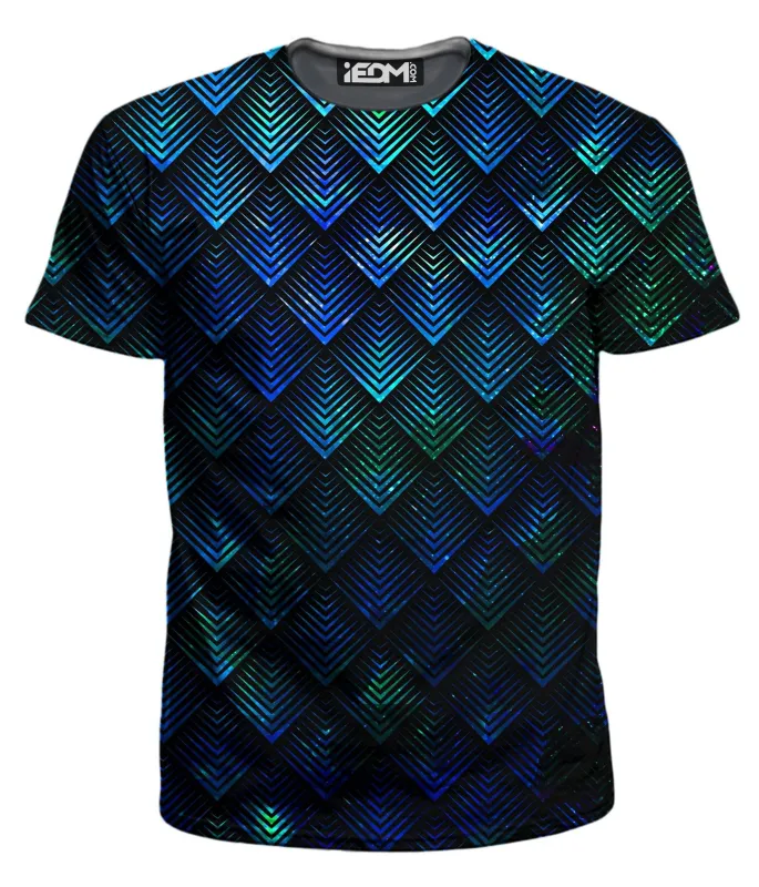 Galactic Dragon Scale Teal Men's T-Shirt sold by iEDM
