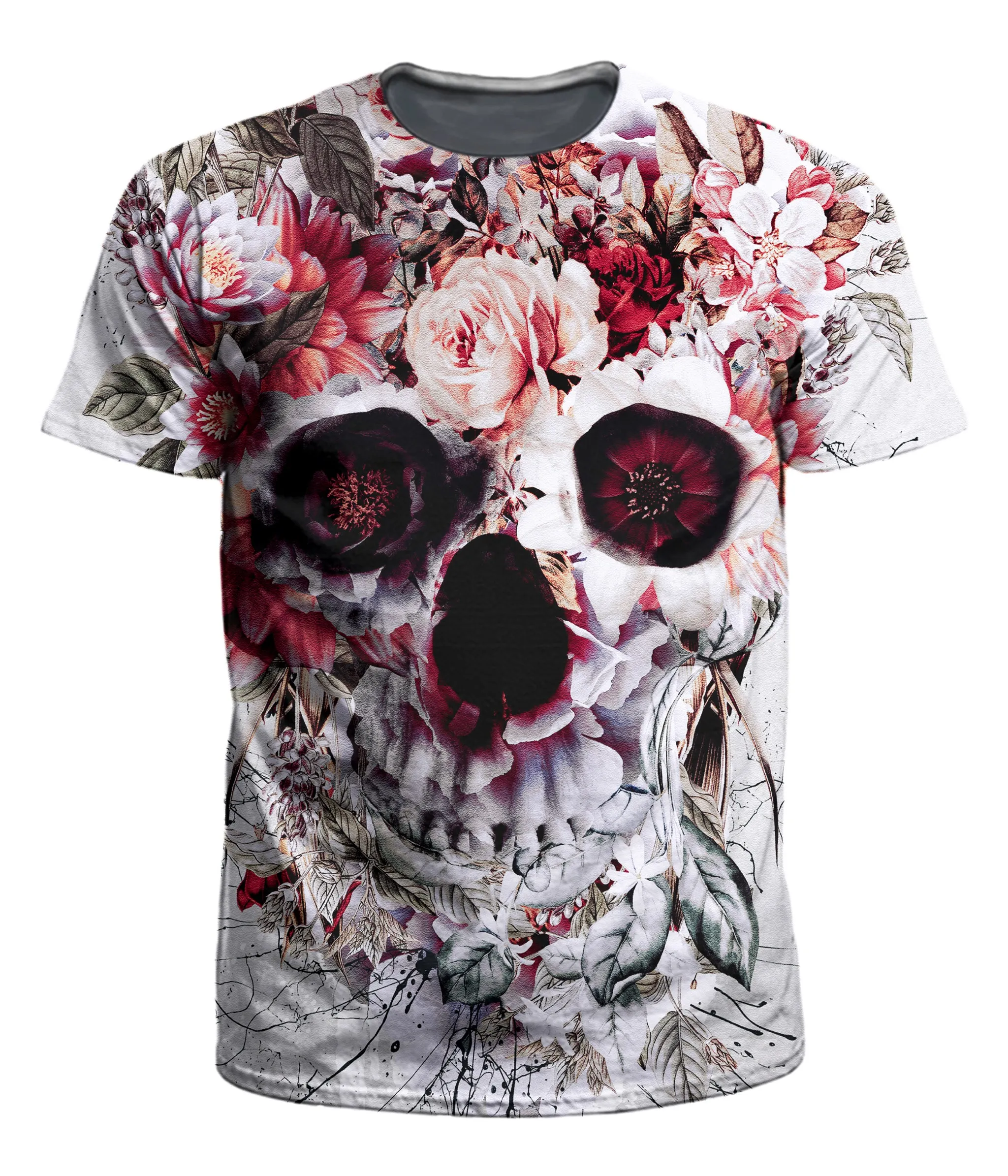 Floral Skull Men's T-Shirt sold by iEDM