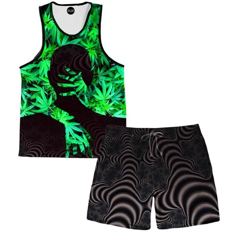 Ganja Love Tank and Shorts Combo sold by iEDM