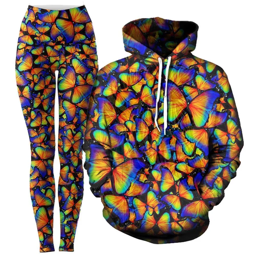 Rainbow Fly Hoodie and Leggings Combo sold by iEDM
