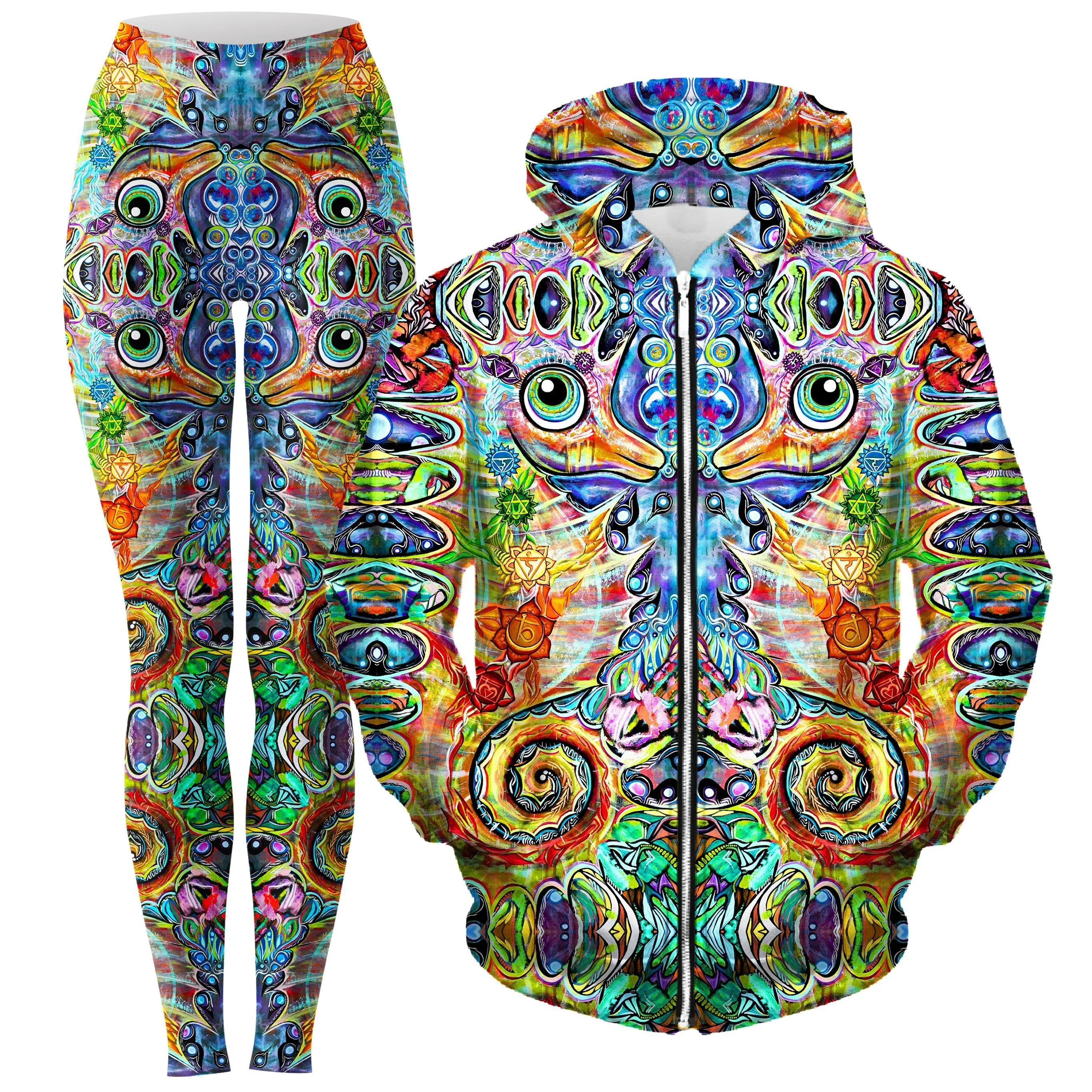 Chakra Seahorse Zip-Up Hoodie and Leggings Combo sold by iEDM