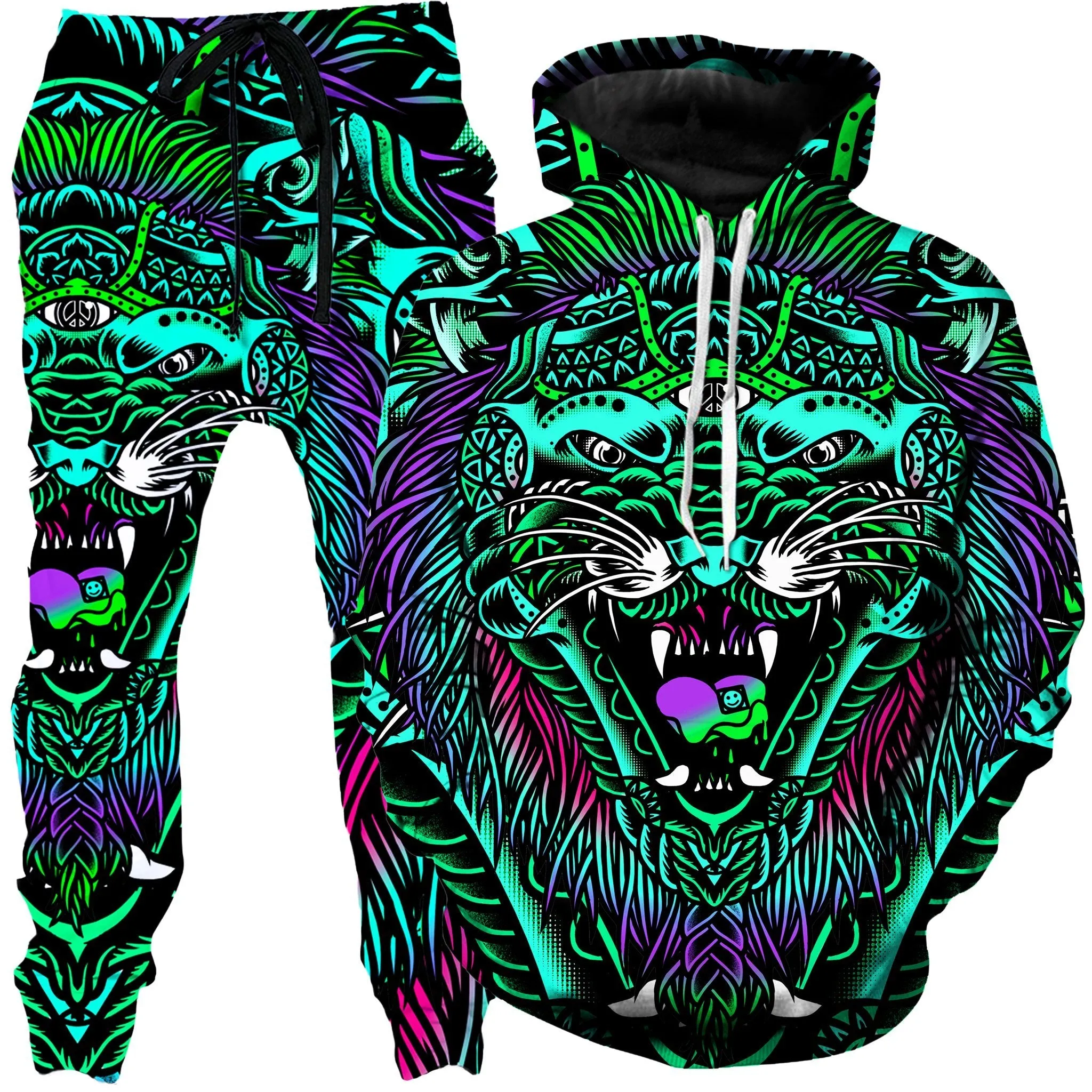 Acid Tiger Hoodie and Joggers Combo sold by iEDM