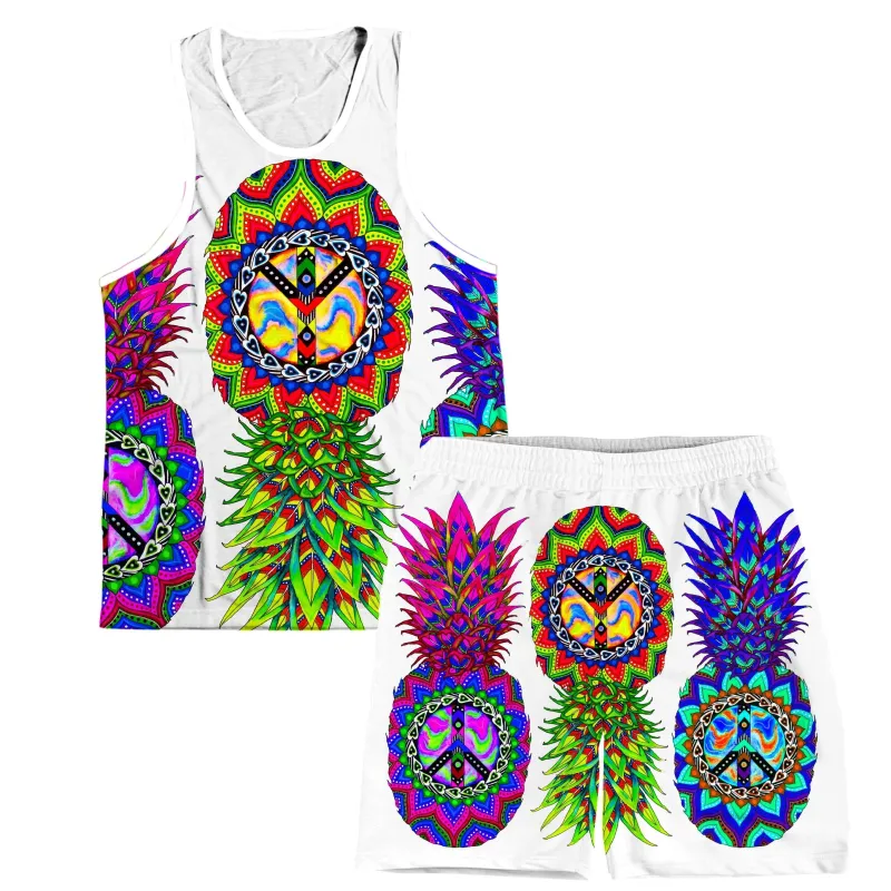 Ananas Trio Tank and Shorts Combo made by iEDM