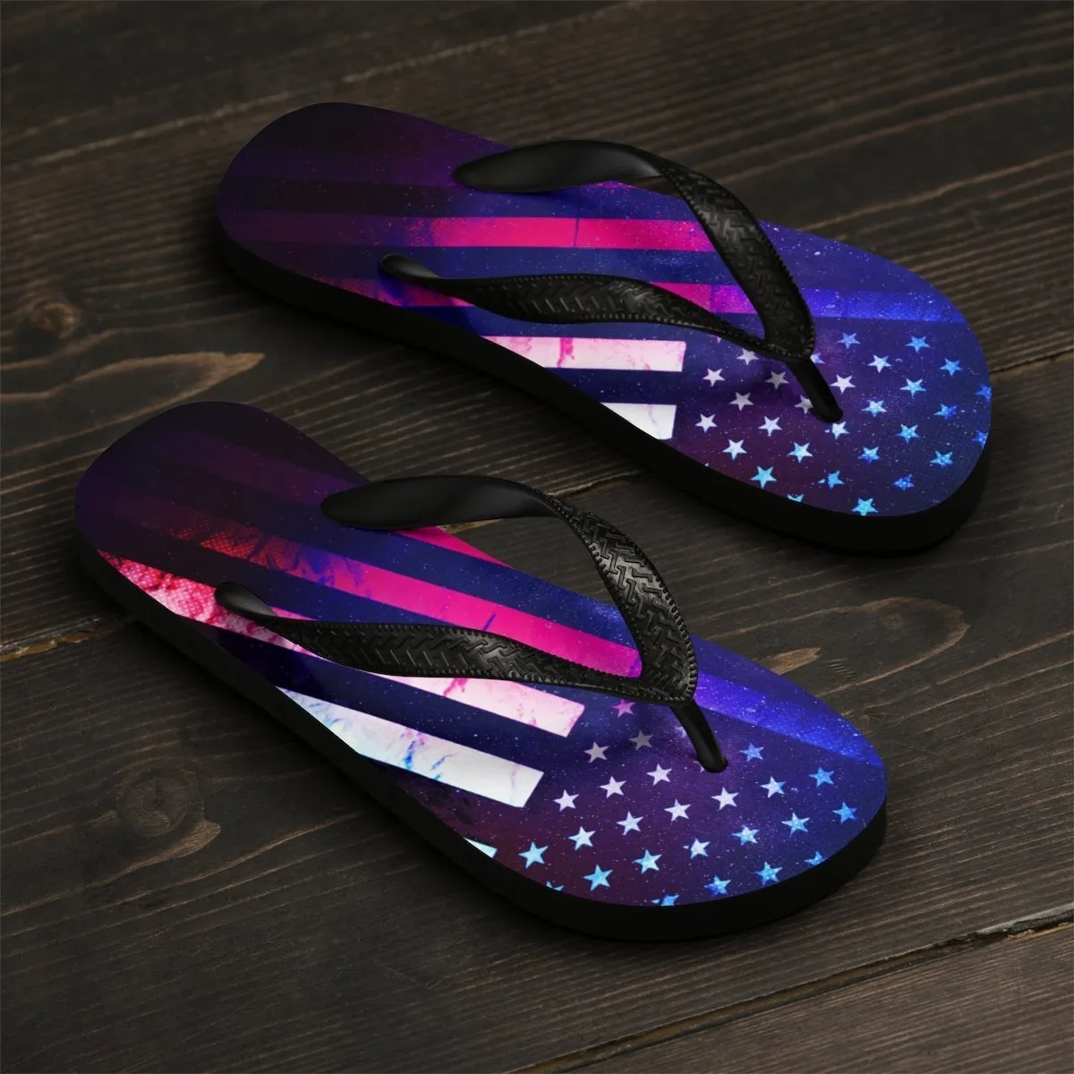 Galaxy Flag Flip-Flops - Unisex sold by iEDM product image thumbnail 3