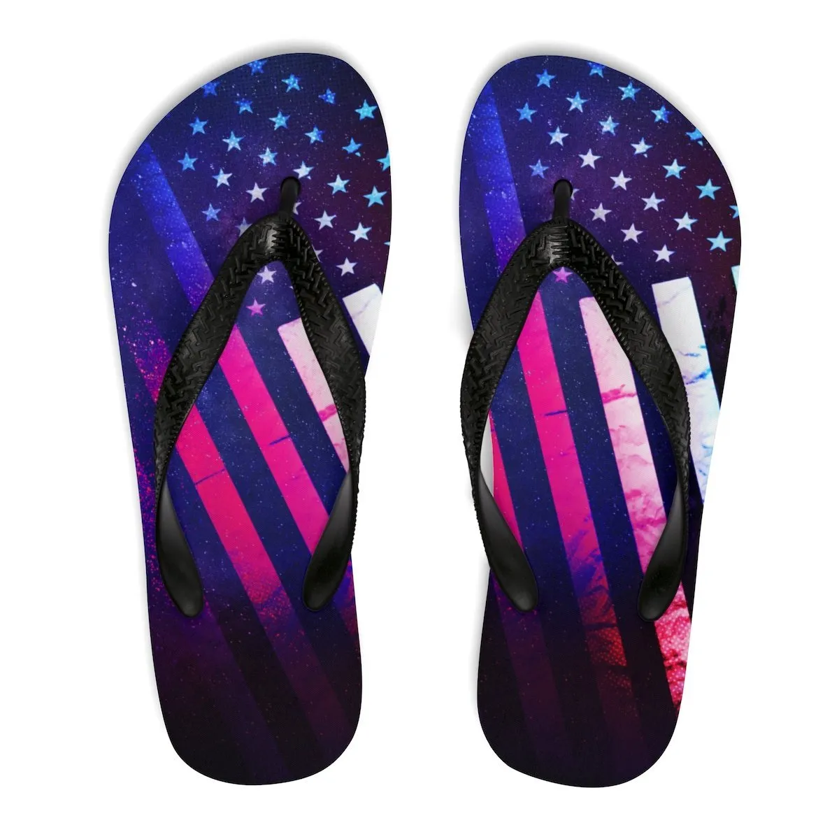 Galaxy Flag Flip-Flops - Unisex sold by iEDM