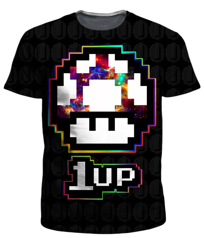 Level Up Mushroom Men's T-Shirt sold by iEDM