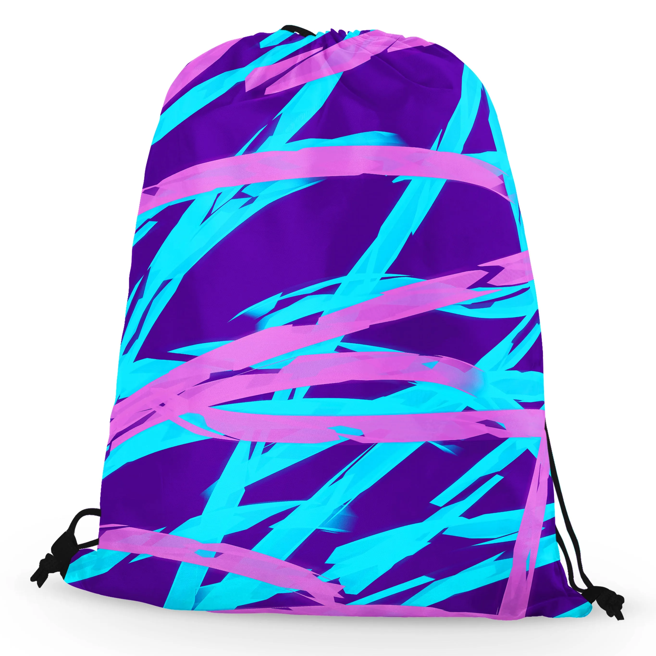 Purple and Blue Rave Abstract Drawstring Bag sold by iEDM product image thumbnail 2