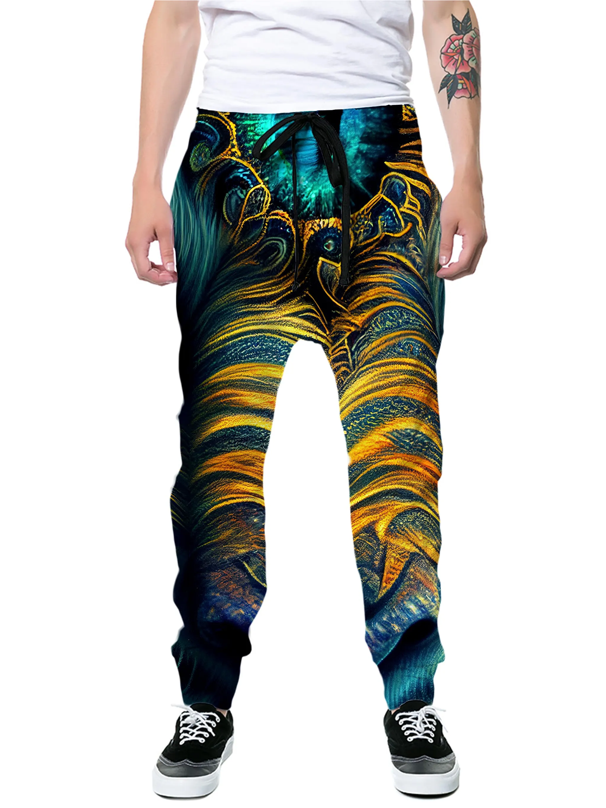 Tiger Eyes Psychedelic Zip-Up Hoodie and Joggers Combo sold by iEDM product image thumbnail 3