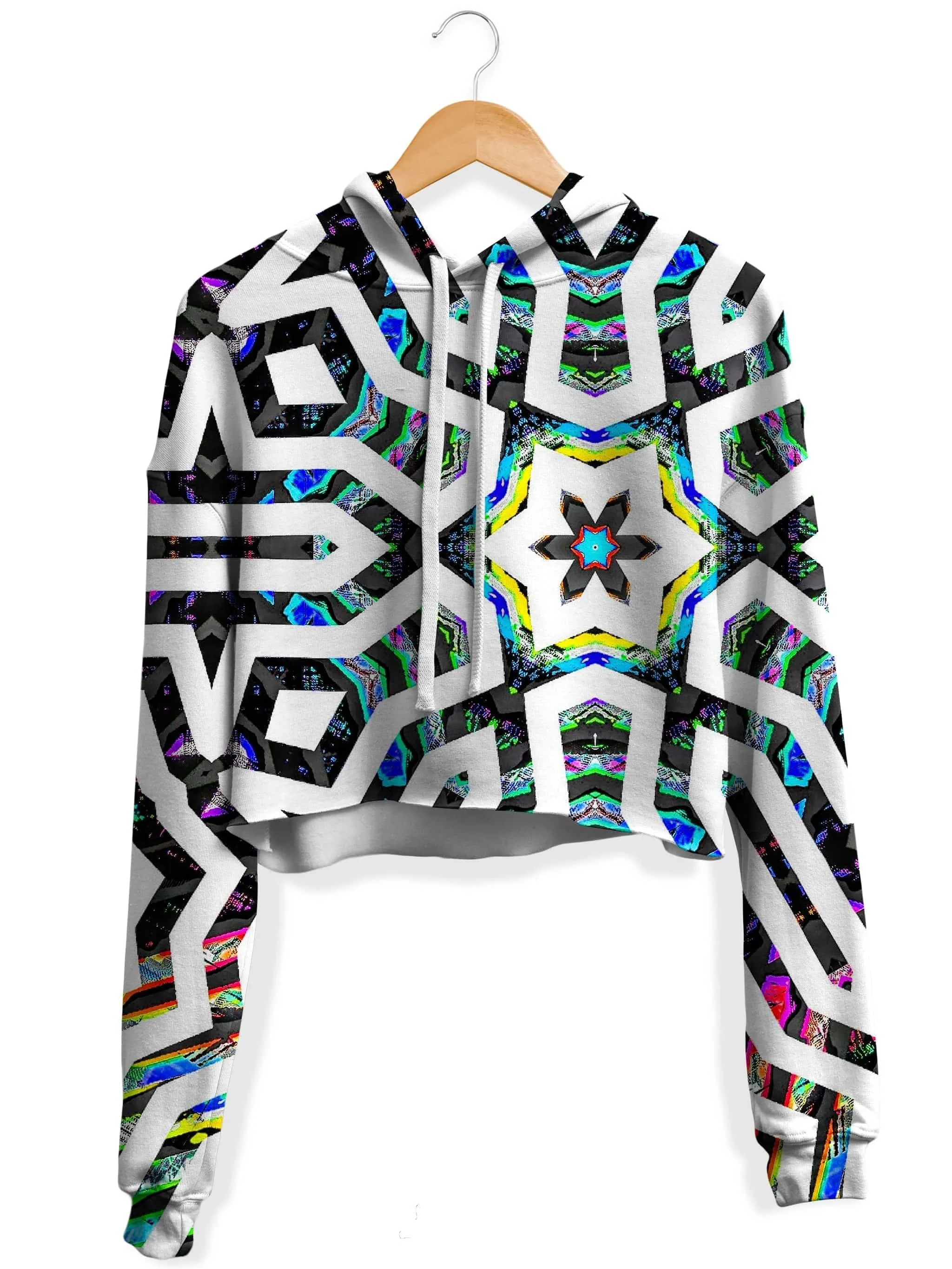 Iridized II Fleece Crop Hoodie sold by iEDM