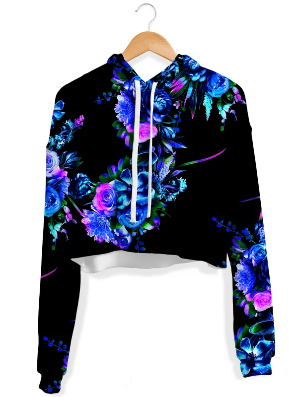Midnight Garden Fleece Crop Hoodie sold by iEDM